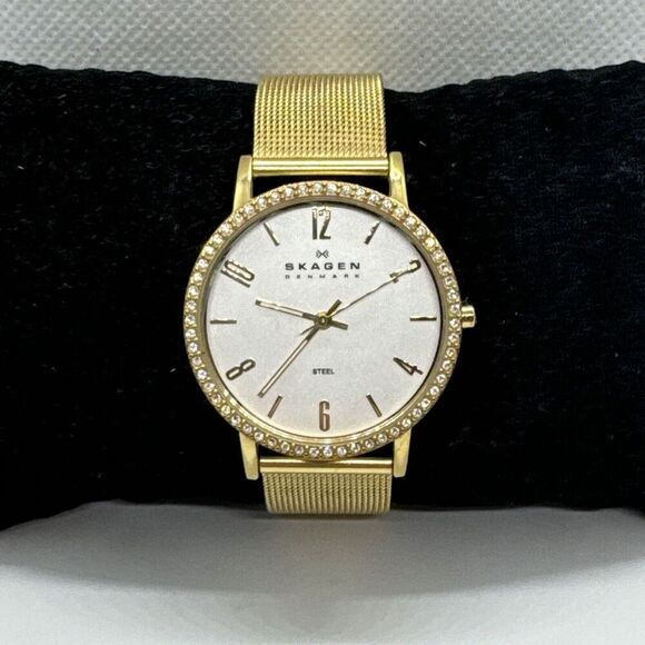 Skagen 922SGG Women's Stainless Steel Mesh Analog Dial Quartz Watch JNA580 - Picture 1 of 11